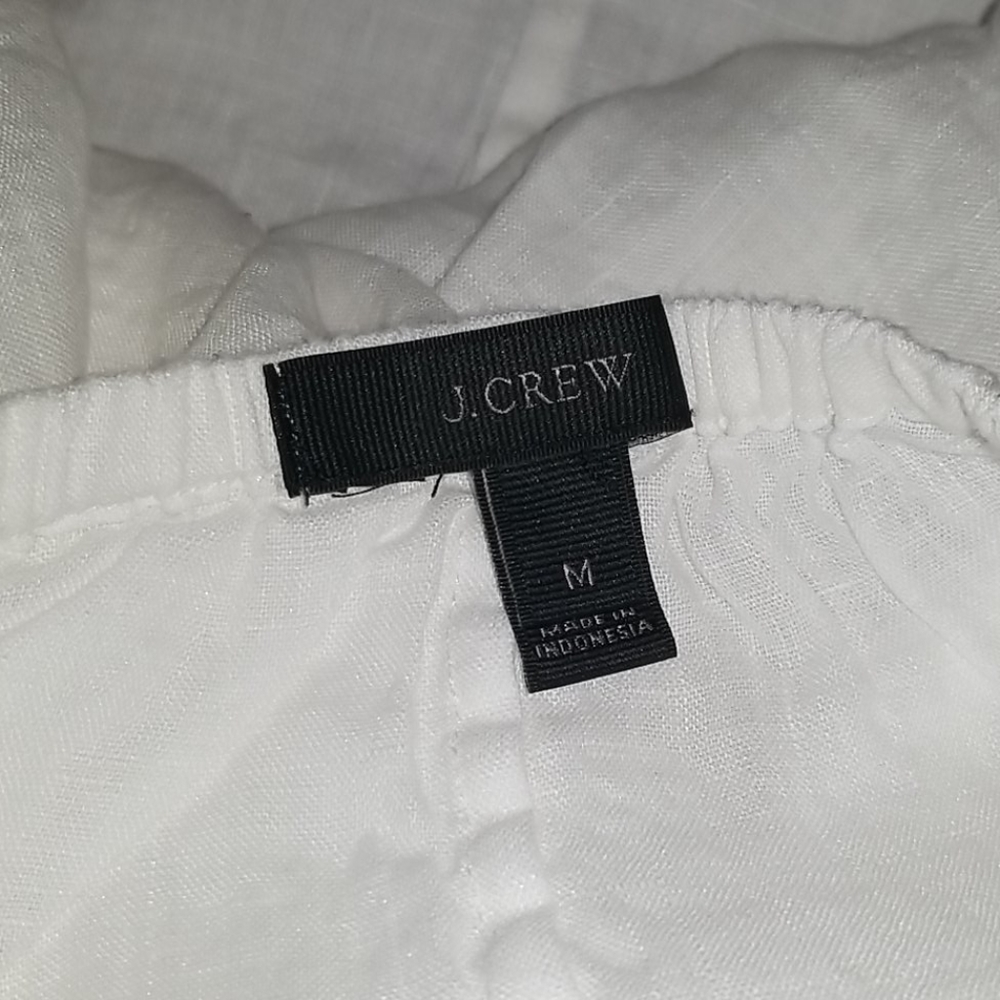 J Crew all white halter tie tunic dress